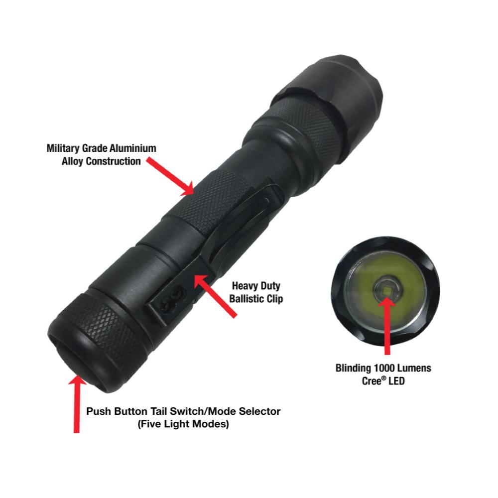 Police Force Tactical Ultra-Lite L2 LED Flashlight